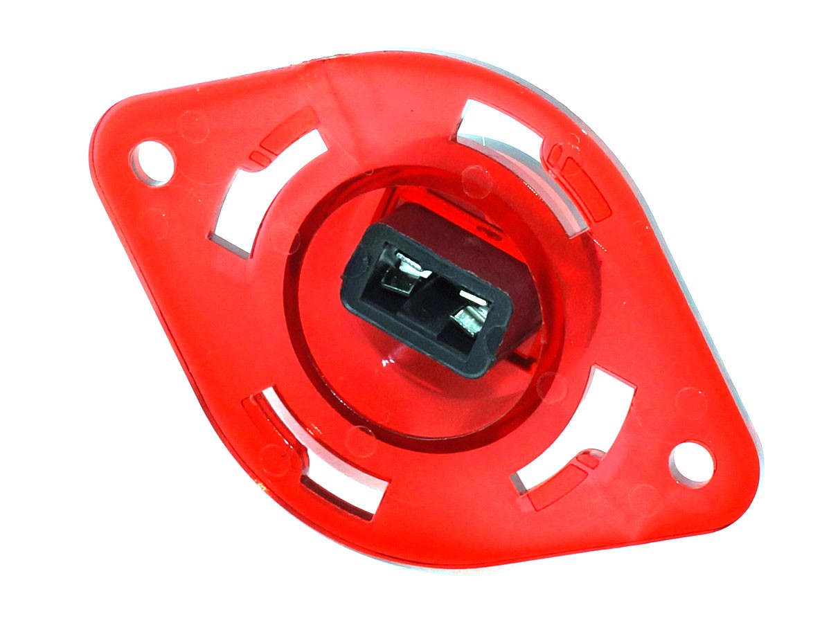 Lamp base Flasher Dome twist, red transparent