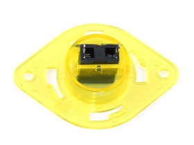 Lamp base Flasher Dome twist, yellow transparent