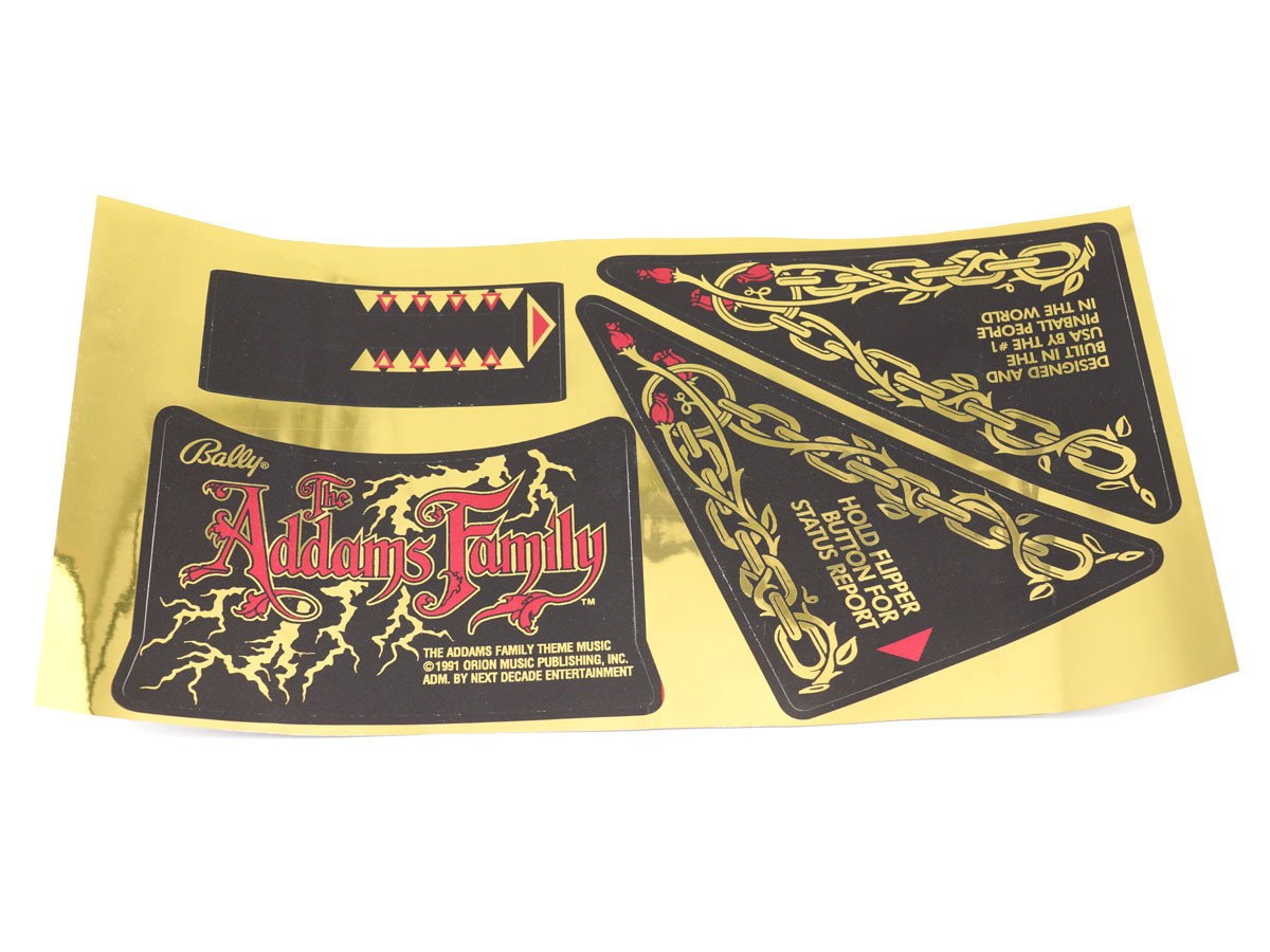 Apron Decals auf Spiegelfolie gold für The Addams Family