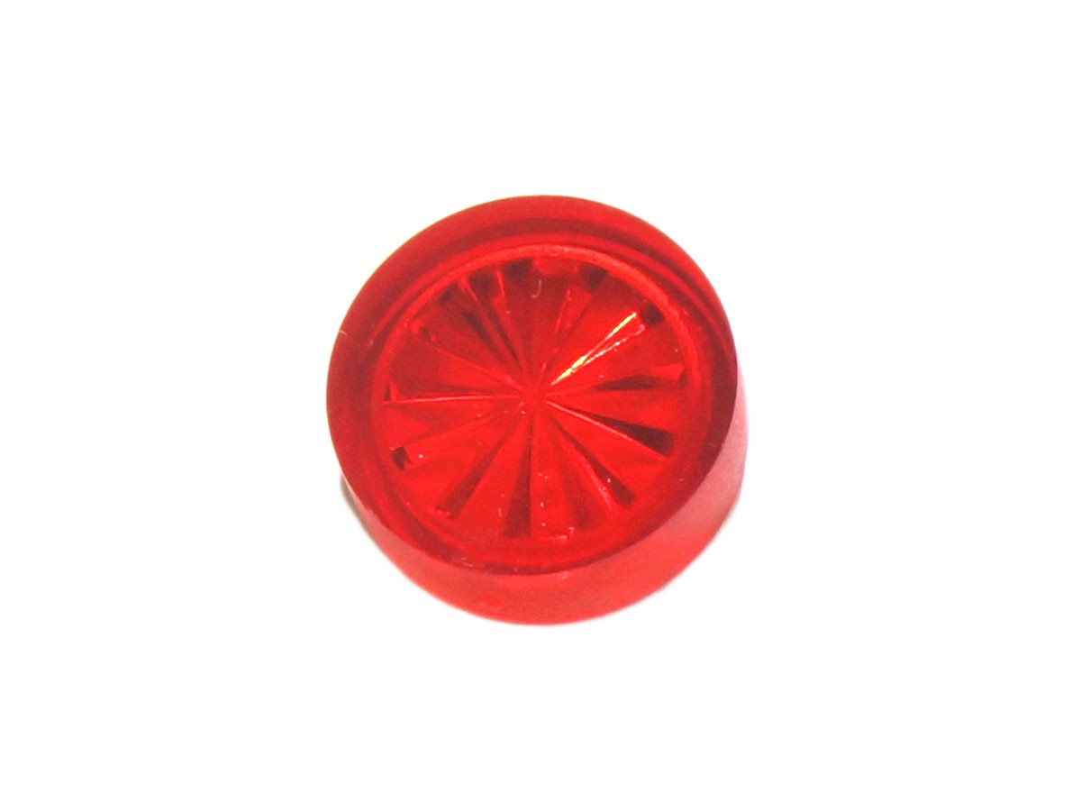 Insert 3/4" round, red transparent "Starburst"