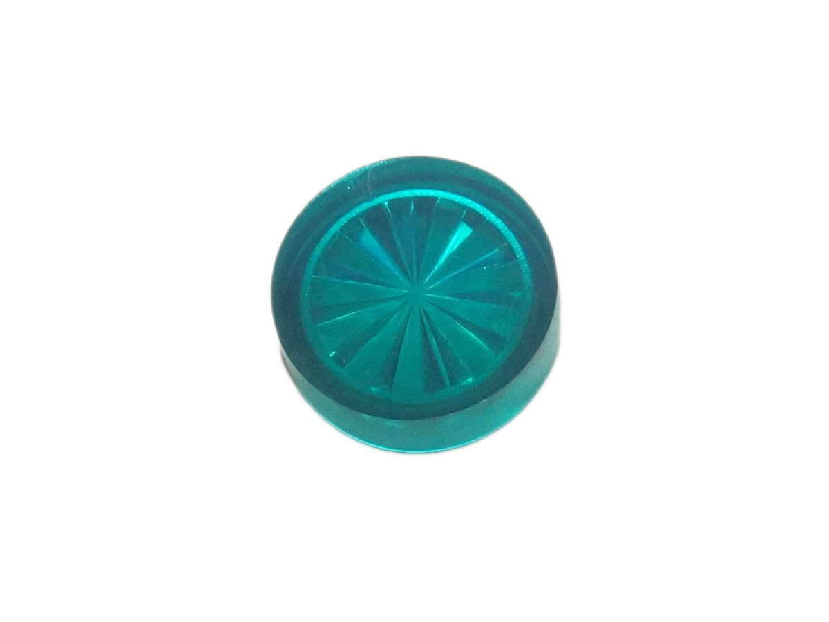 Insert 3/4" round, teal transparent "Starburst"