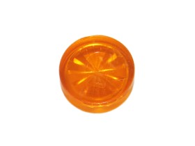 Insert 3/4" round, orange transparent "Starburst"