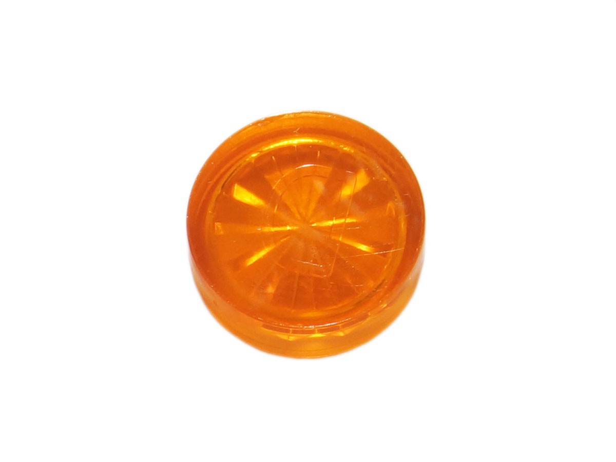 Insert 3/4" round, orange transparent "Starburst"