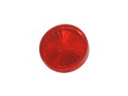 Insert 1-3/16" round, red transparent "Starburst"