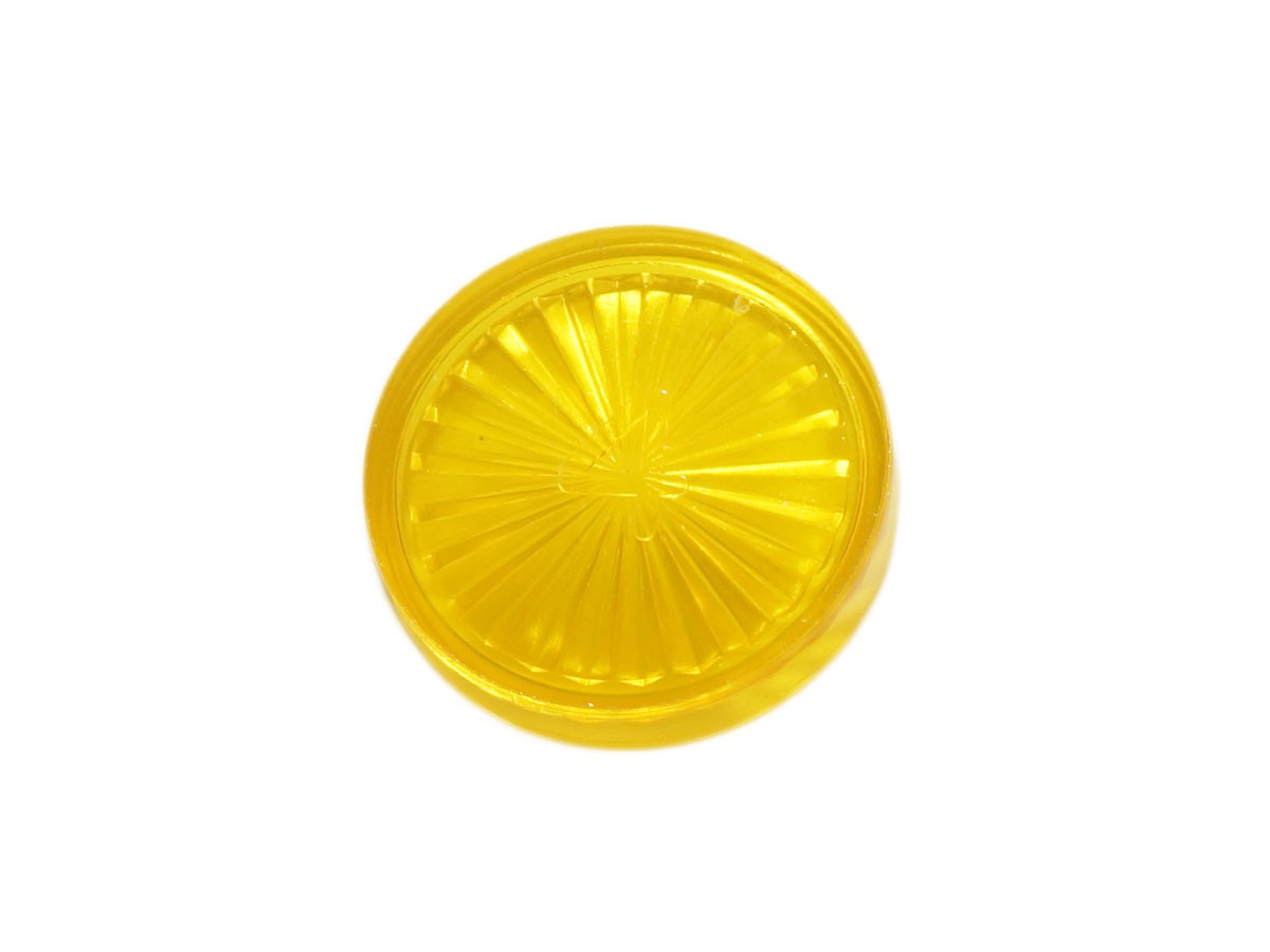 Insert 1-3/16" round, yellow transparent "Starburst"