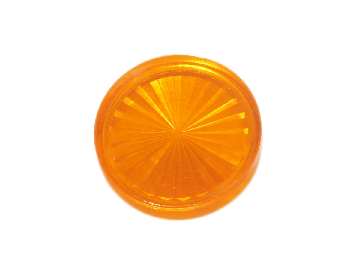 Insert 1-3/16" rund, orange transparent "Starburst"