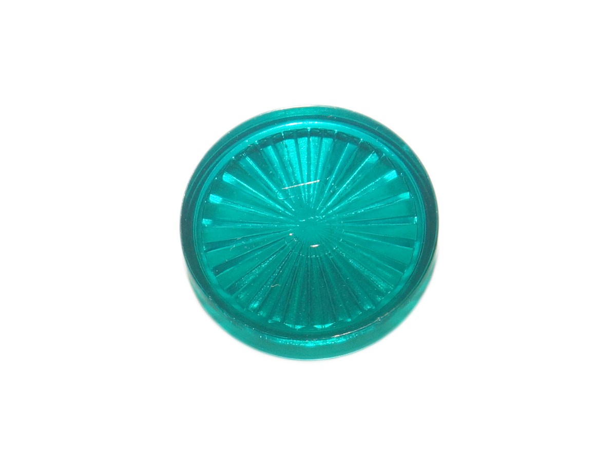 Insert 1-3/16" round, teal transparent "Starburst"