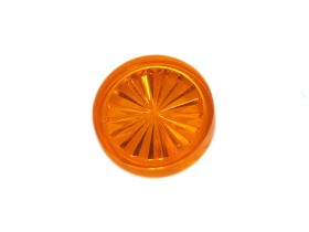 Insert 1" round, orange transparent "Starburst"