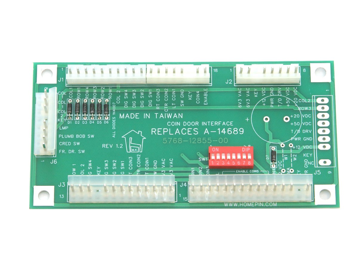 Coin Door Interface Board