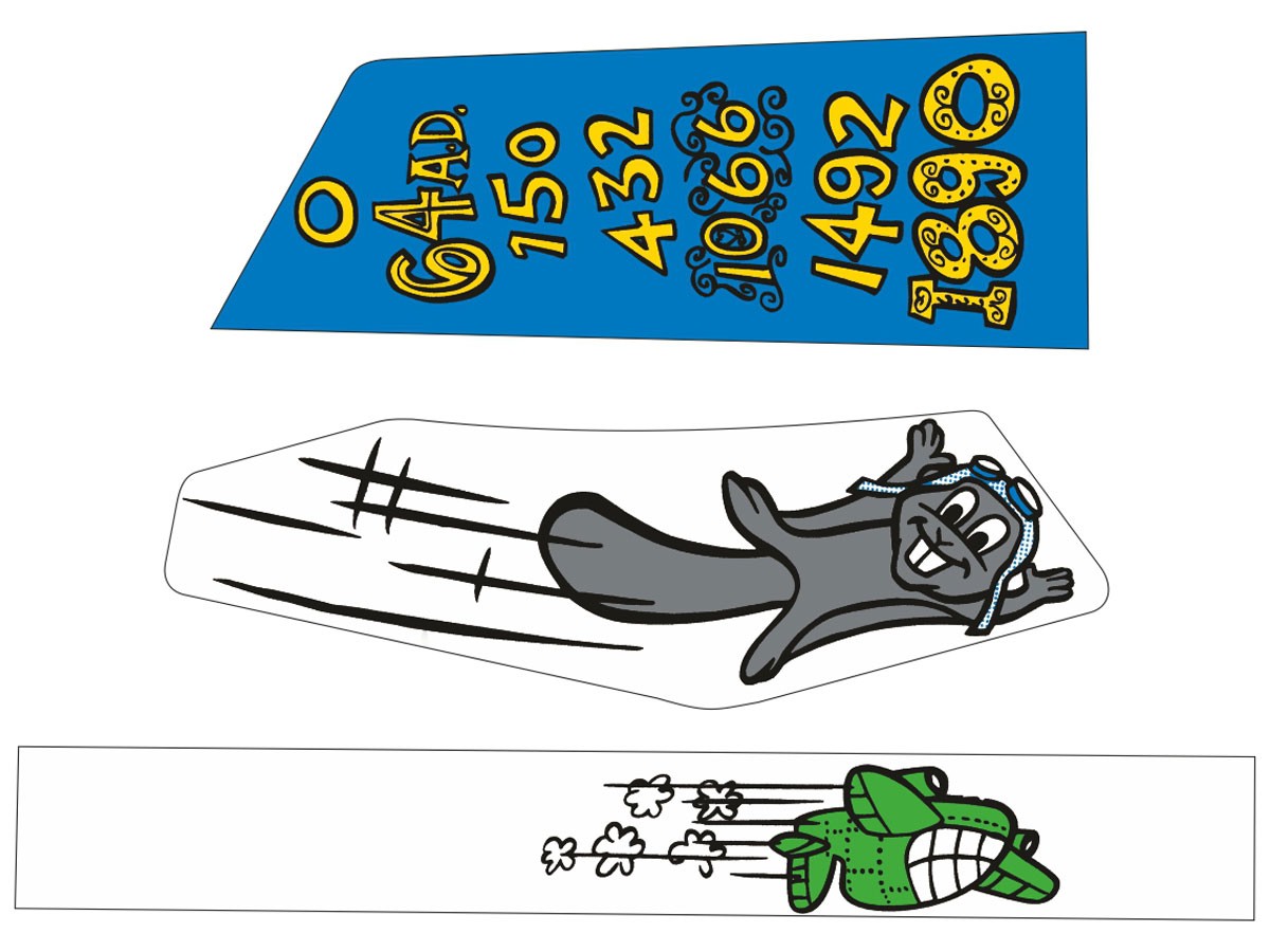 Decal Set für Adventures of Rocky & Bullwinkle