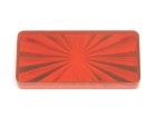 Insert 2.243" rectangular, red transparent "Starburst" (03-8188-9)