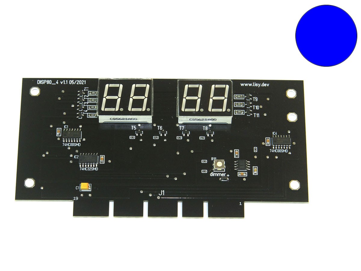 Credit Display für Gottlieb System 80, blau