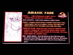 Instruction Card for Jurassic Park, transparent