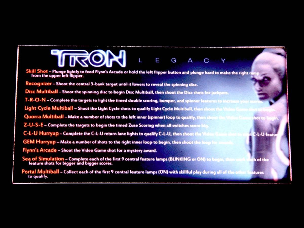 Instruction Card 2 for TRON: Legacy, transparent