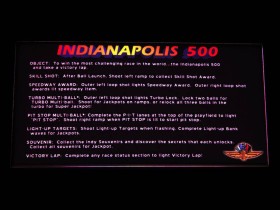 Instruction Card für Indianapolis 500, transparent