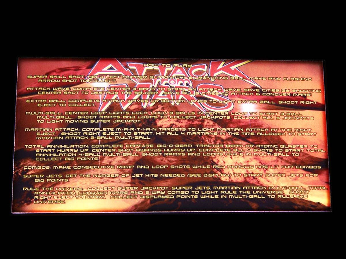 Instruction Card 2 for Attack from Mars, transparent