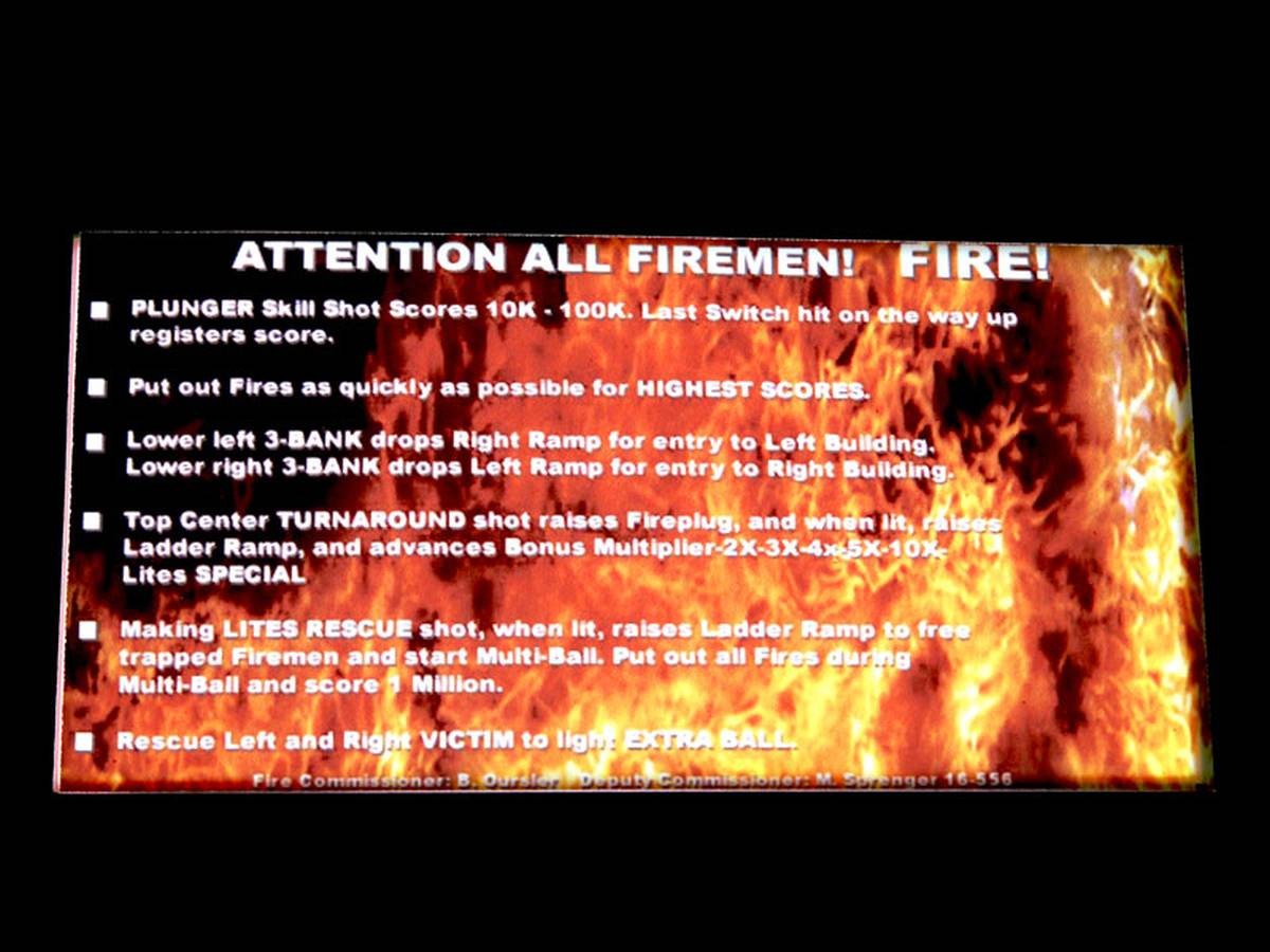 Instruction Card for Fire, transparent