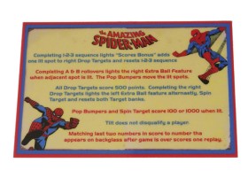 Instruction Card for The Amazing Spiderman, transparent