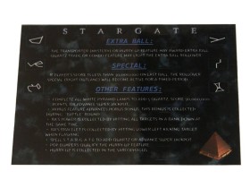 Instruction Card für Stargate, transparent