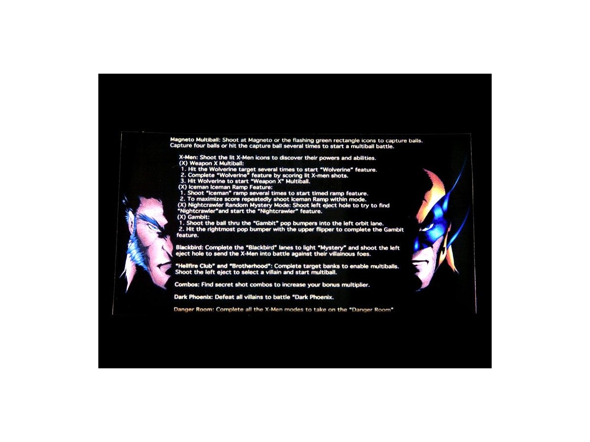 Instruction Card for X-Men (2), transparent