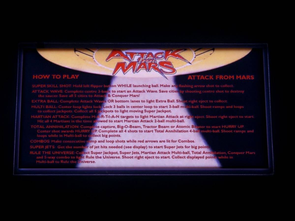 Instruction Card 1 for Attack from Mars, transparent