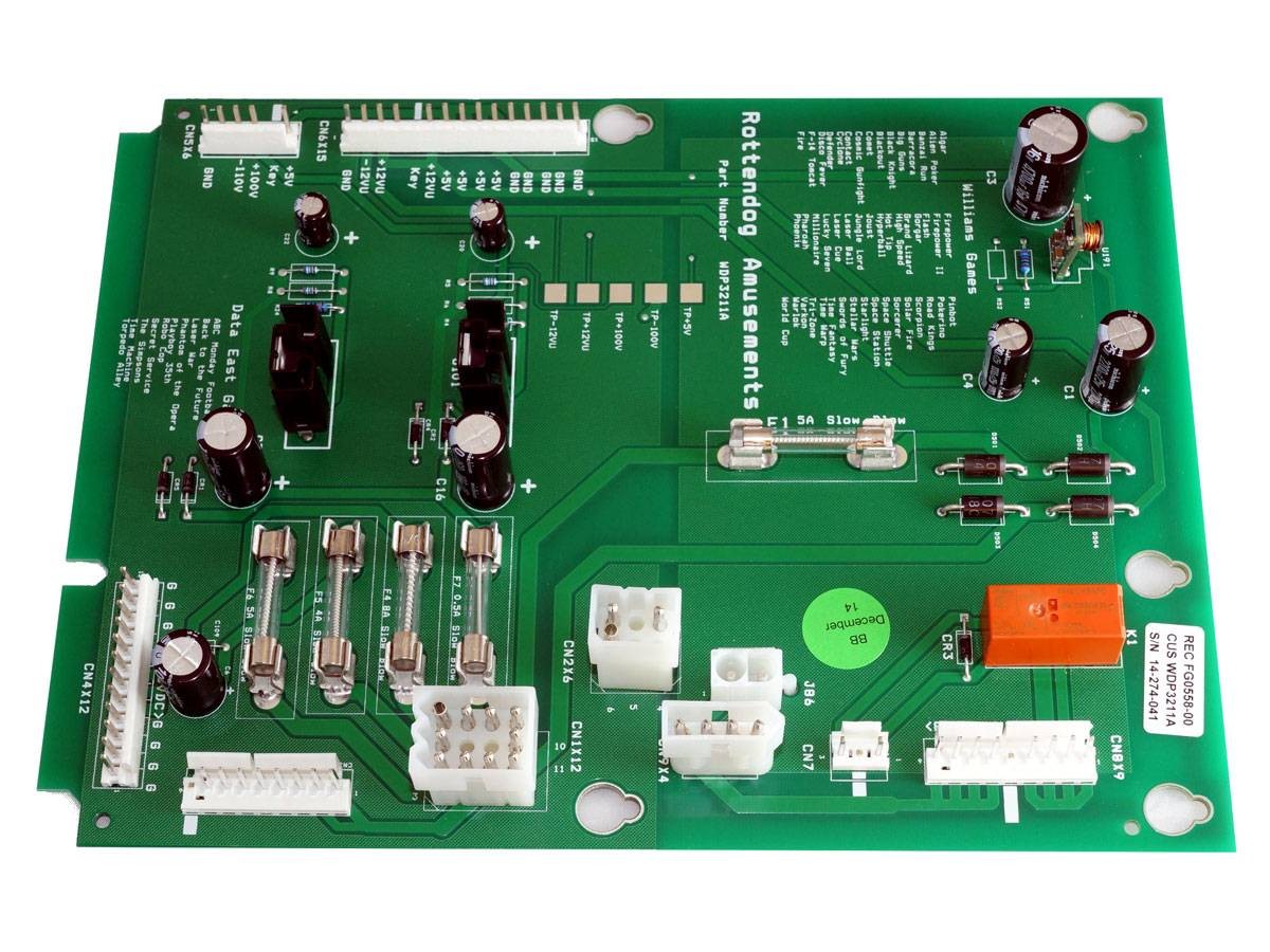 Power Supply Board für Williams System 3-11 and Dat East