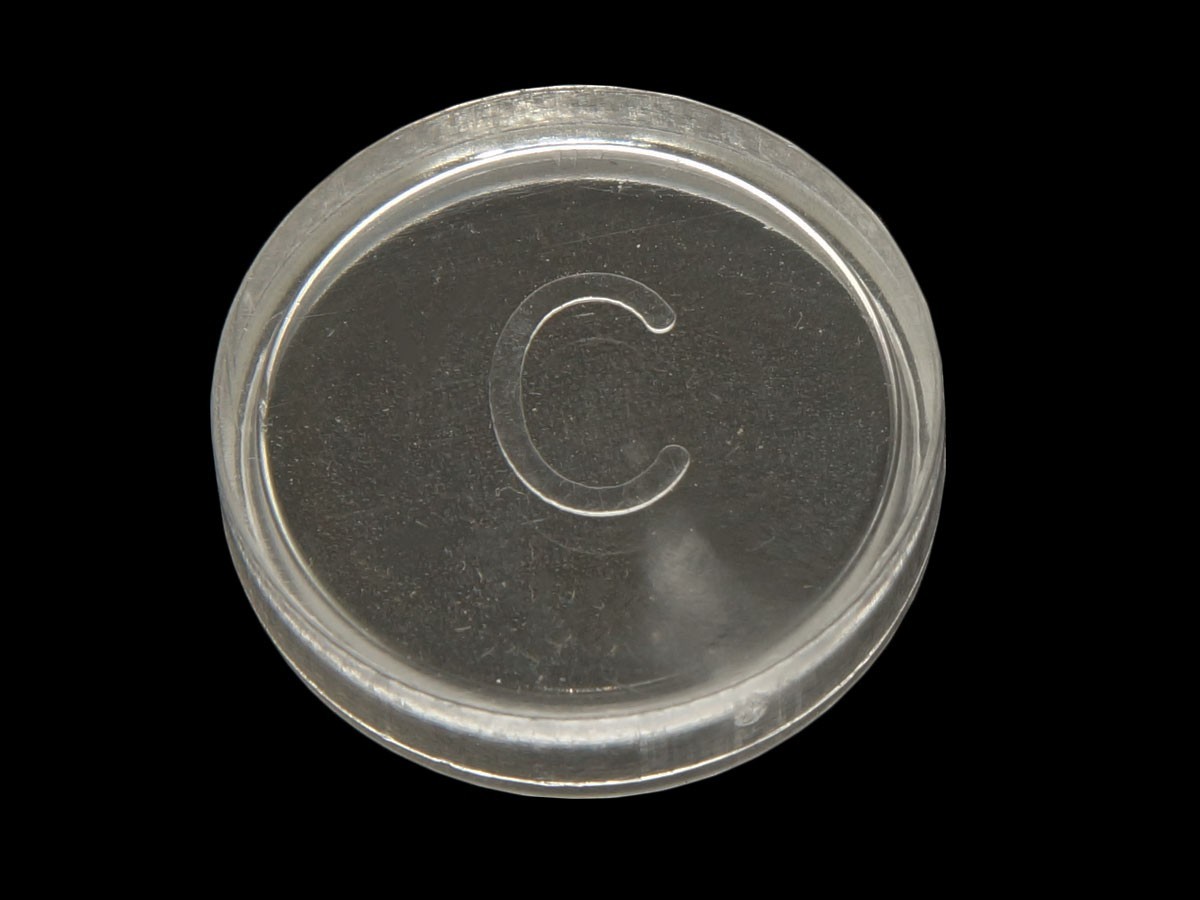 Insert 1" round, clear transparent