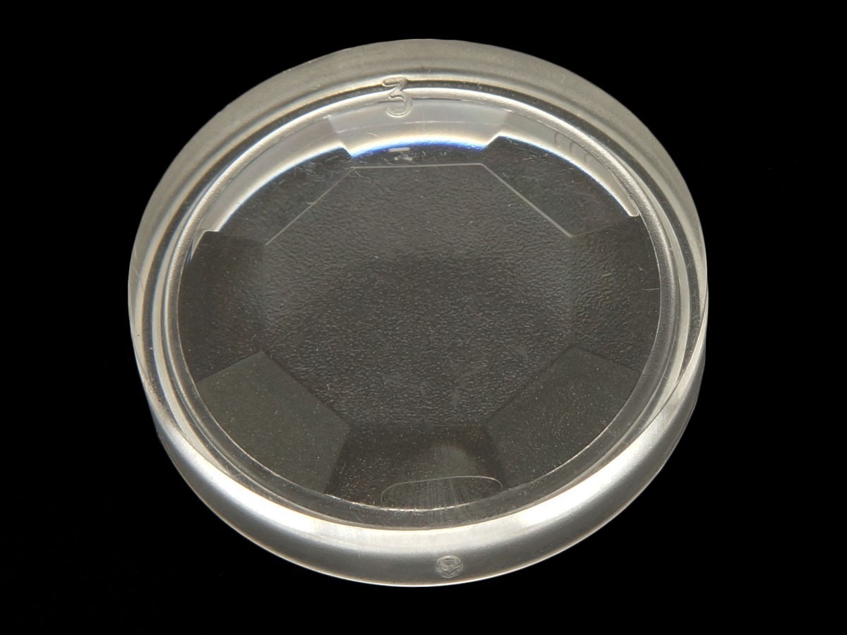 Insert 1 1/2" round, clear transparent