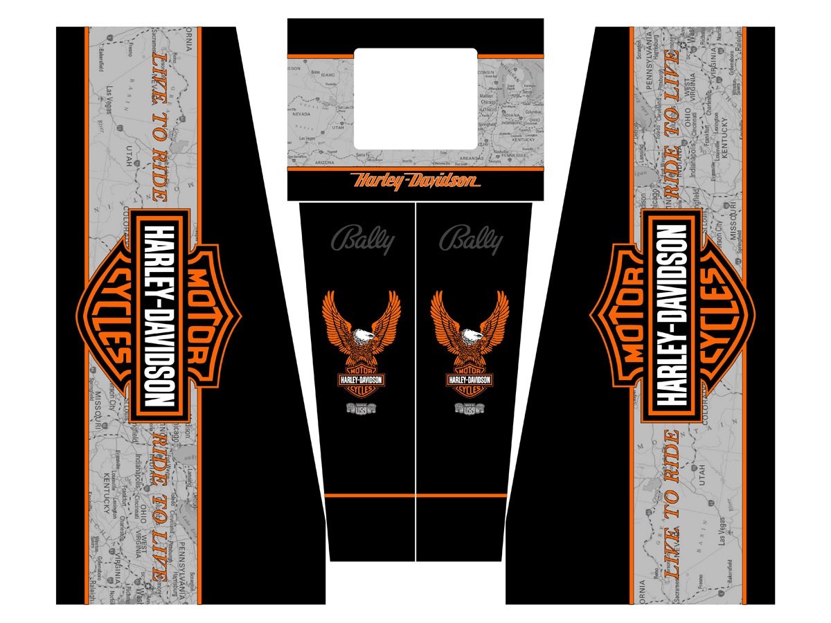 Cabinet Decal Set for Harley-Davidson