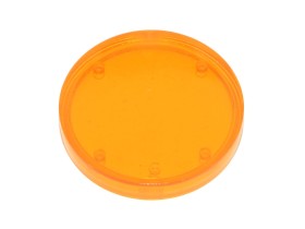 Insert 1-1/2" round, orange transparent