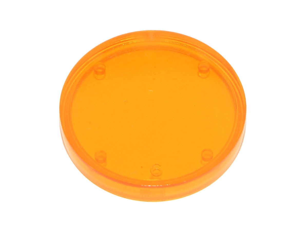 Insert 1-1/2" round, orange transparent