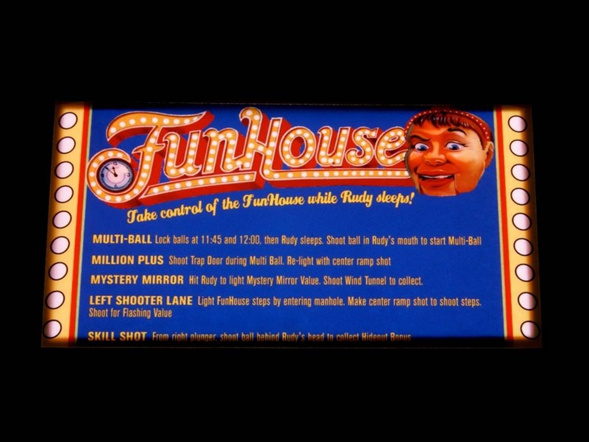 Instruction Card for Funhouse, transparent