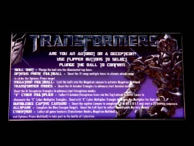 Instruction Card für Transformers, transparent
