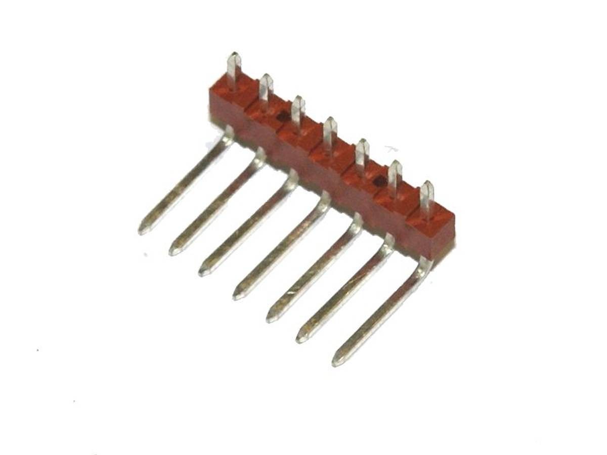 Board Connector, 7 Pin, Right Angle, .1" (2.54mm)