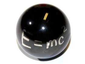 Flipperkugel 27mm "E=mc2" - hochglanz, low magnetic