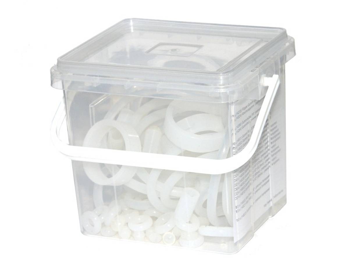 120 premium Pinball Rubber Set, transparent