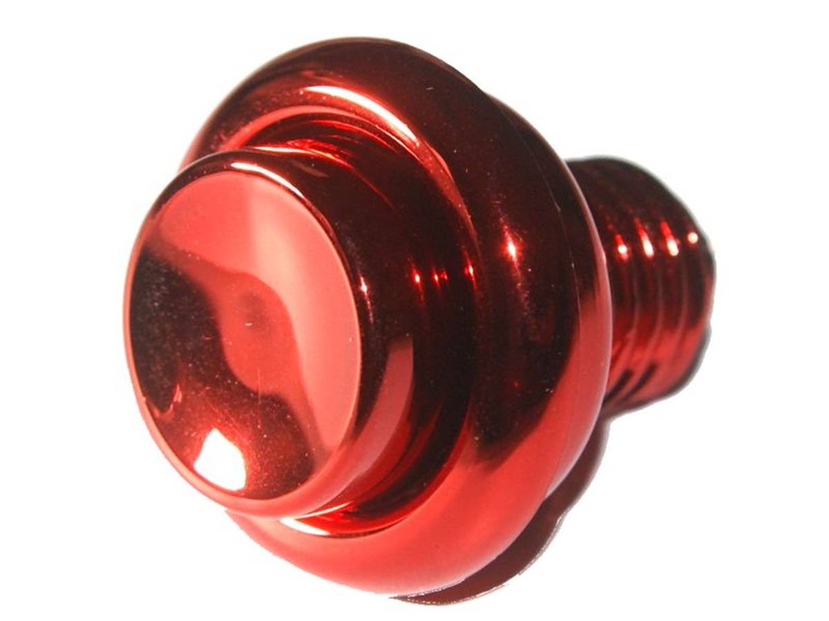 Flipperbutton rot metallic 1"