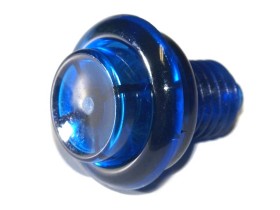 Flipperbutton blau, transparent 1"