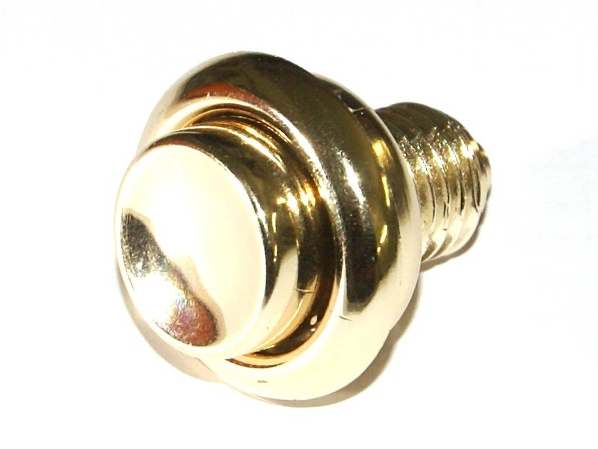 Pinball Pushbutton gold  1"