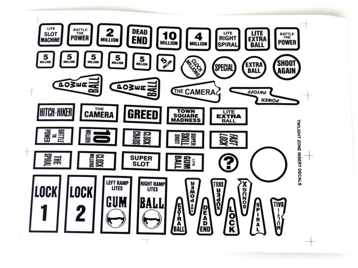 Insert Decals für Twilight Zone